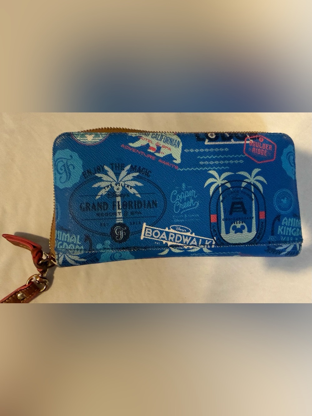 Dooney & Bourke Blue Disney Vacation Club Wristlet with Gold Plaque - Picture 7 of 11